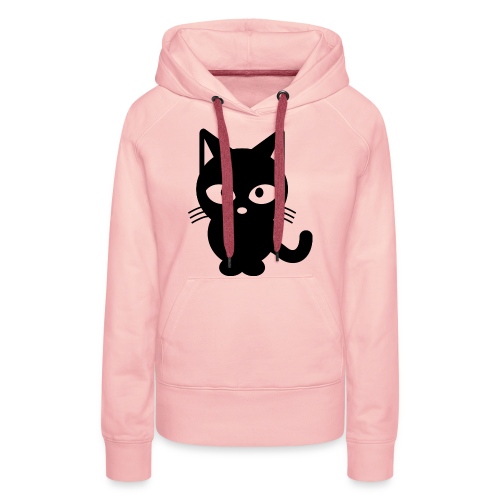 Styled Black Cat - Sweat-shirt à capuche Premium pour femmes