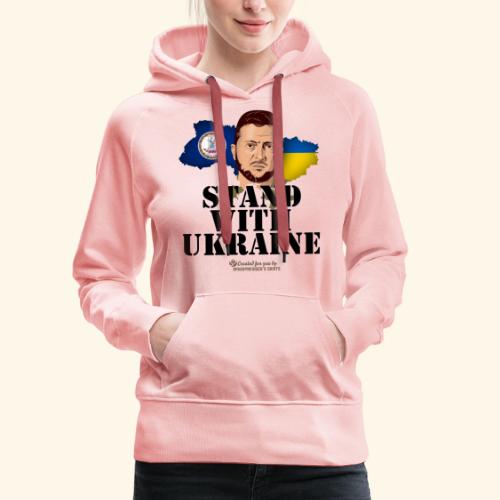 Ukraine T-Shirt Design Virginia Stand with Ukraine - Frauen Premium Hoodie