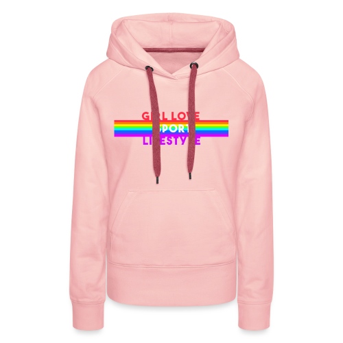girl love sport life style rainbow - Sweat-shirt à capuche Premium pour femmes