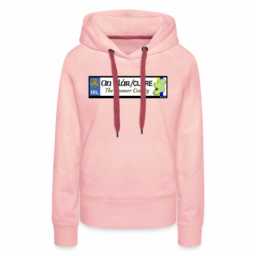 CO. CLARE, IRELAND: licence plate tag style decal - Women's Premium Hoodie