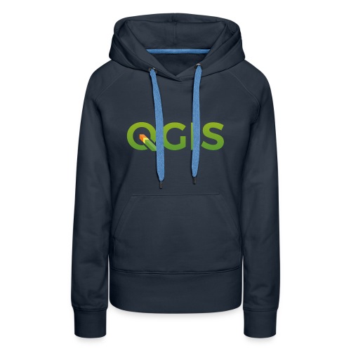 QGIS text logo - Women's Premium Hoodie