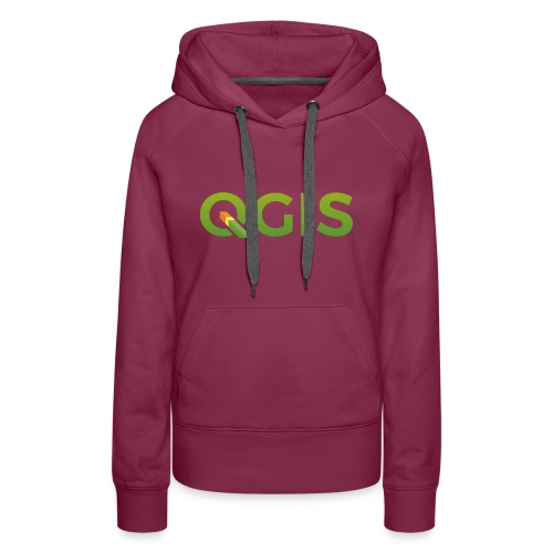 QGIS text logo - Women's Premium Hoodie