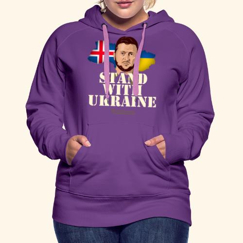 Island Stand with Ukraine - Frauen Premium Hoodie