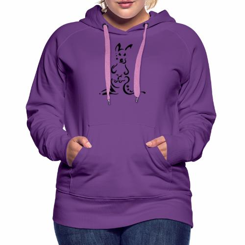 Kängurus, schlankes Design Tribal - Frauen Premium Hoodie