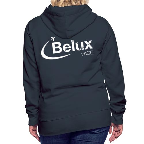 Logo Belux Blanc - Sweat-shirt à capuche Premium pour femmes