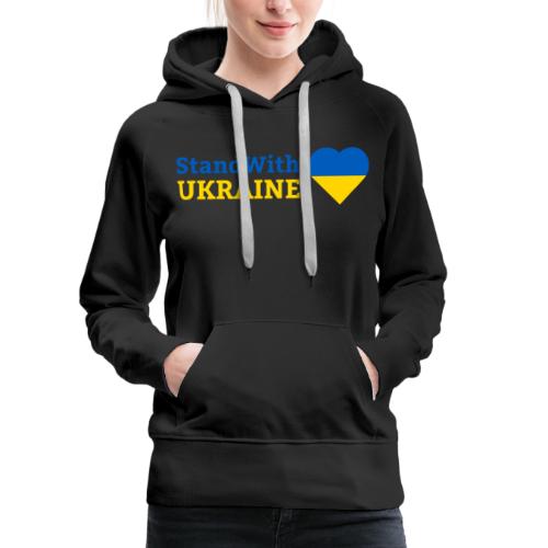 Stand with Ukraine mit Herz Support & Solidarität - Frauen Premium Hoodie