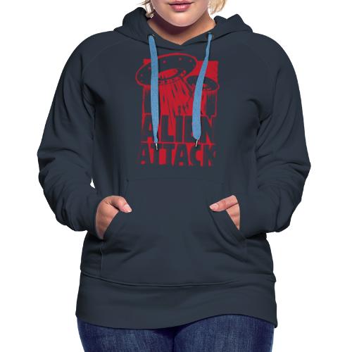 UFO Alien Attack - Sweat-shirt à capuche Premium pour femmes