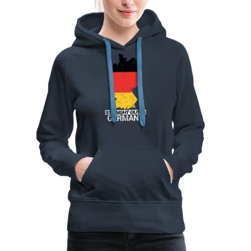 Straight Outta Germany country map - Women's Premium Hoodie