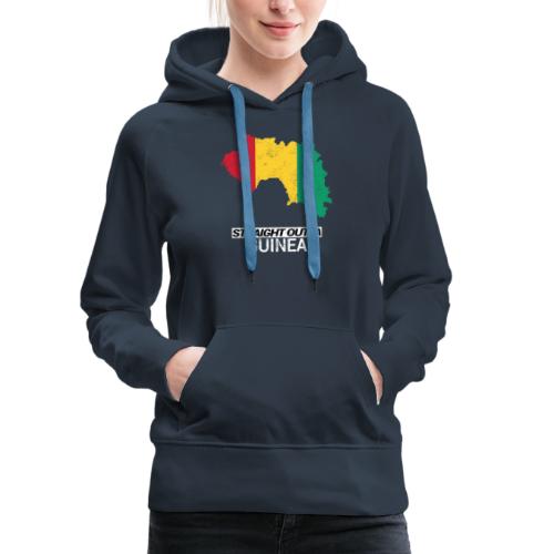 Straight Outta Guinea country map - Women's Premium Hoodie