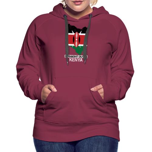 Straight Outta Kenya country map & flag - Women's Premium Hoodie