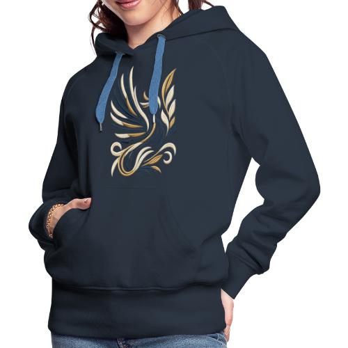 Golden Phoenix Embroidery Tee - Women's Premium Hoodie