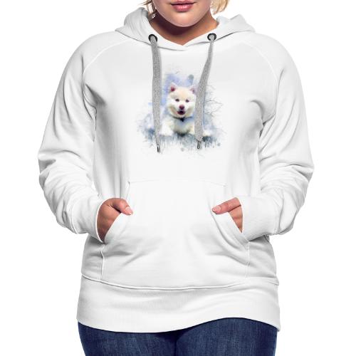 Husky sibérien Blanc chiot mignon -by- Wyll-Fryd - Sweat-shirt à capuche Premium pour femmes