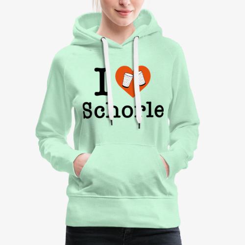 I love Schorle – Dubbeglas - Frauen Premium Hoodie