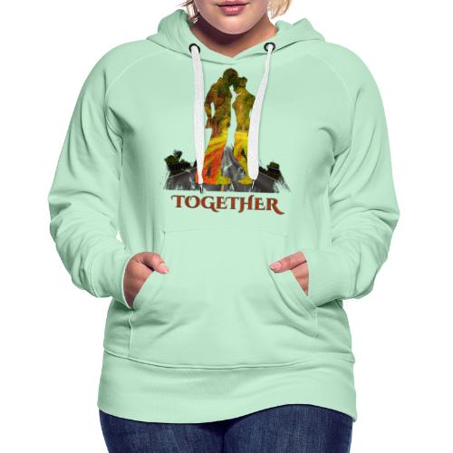 Together -by- T-shirt chic et choc - Sweat-shirt à capuche Premium pour femmes