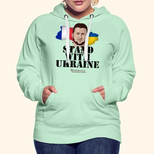 Ukraine France Stand with Ukraine - Frauen Premium Hoodie