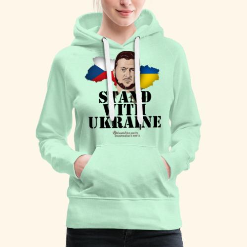 Ukraine Tschechien Unterstützer T-Shirt Design - Frauen Premium Hoodie