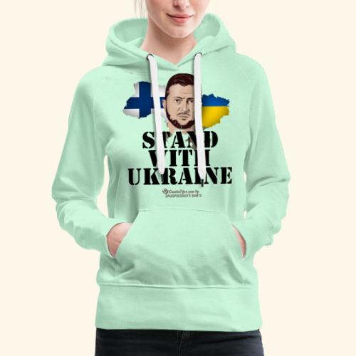 Ukraine Finnland Unterstützer T-Shirt - Frauen Premium Hoodie