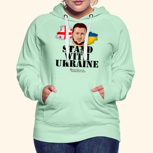 Georgien Stand with Ukraine Selenskyj - Frauen Premium Hoodie