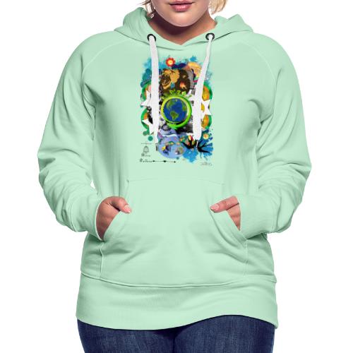 Terre Mère Nature (Fr) -by- T-shirt chic et choc - Sweat-shirt à capuche Premium pour femmes