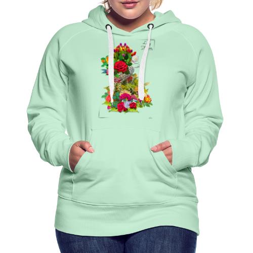 Lady flower -by- T-shirt chic et choc - Sweat-shirt à capuche Premium pour femmes