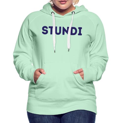 Conny Stundi Blau edit - Frauen Premium Hoodie