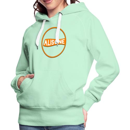 Alisone logo - Sudadera con capucha premium para mujer