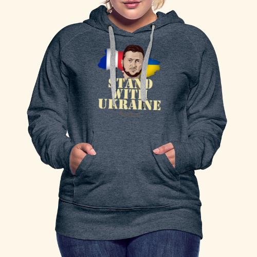 Ukraine France Stand with Ukraine - Frauen Premium Hoodie
