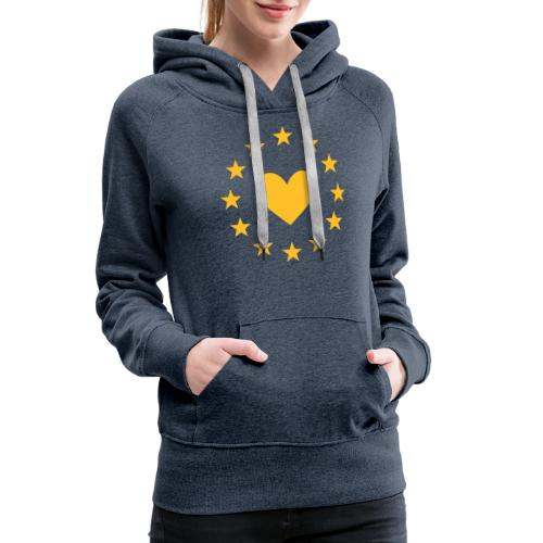 EU Herz, I love Europe, Europa Sterne, Flagge - Frauen Premium Hoodie