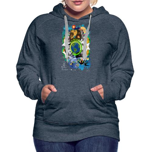 Mother Earth -by- T-shirt chic et choc - Sweat-shirt à capuche Premium Femme