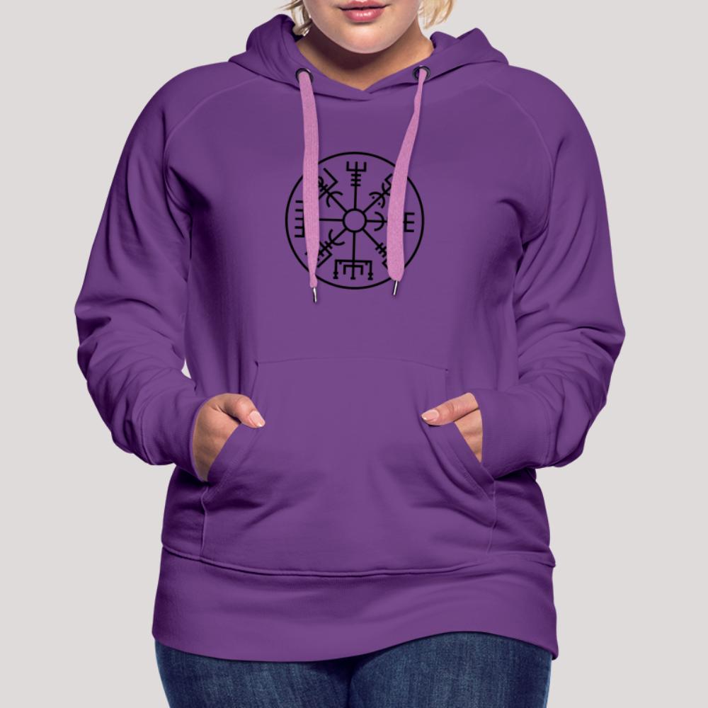 Vegvisir Kreis - Frauen Premium Hoodie Purple