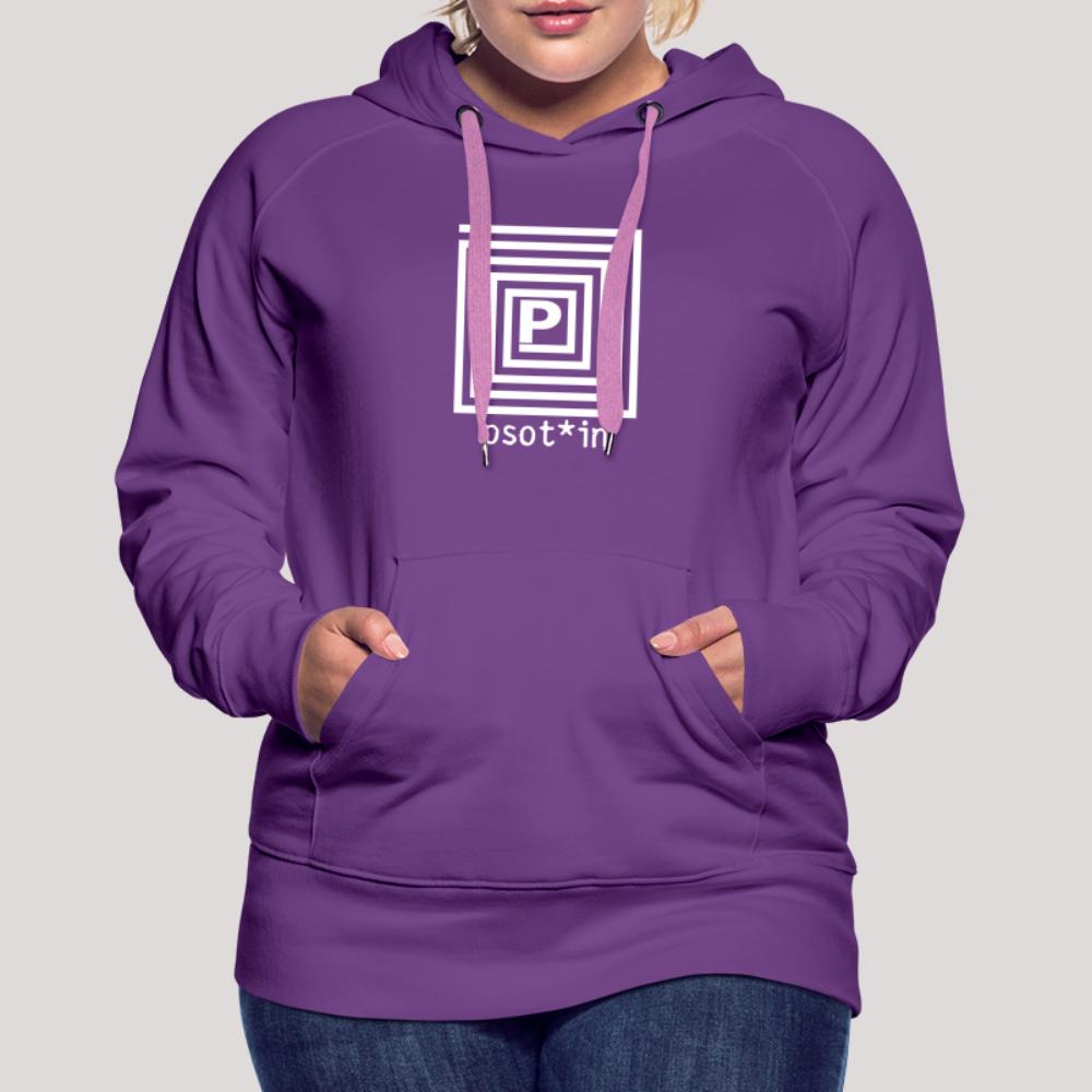 psot*in Weiß - Frauen Premium Hoodie Purple