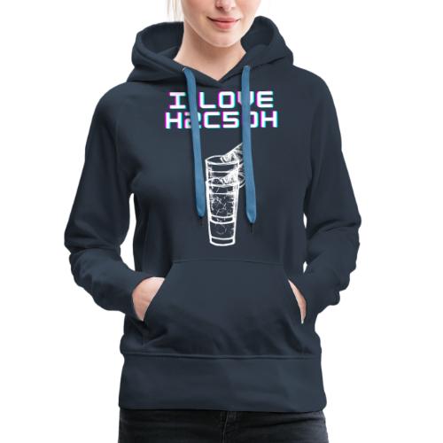 Kocham H2C5OH - Bluza damska Premium z kapturem