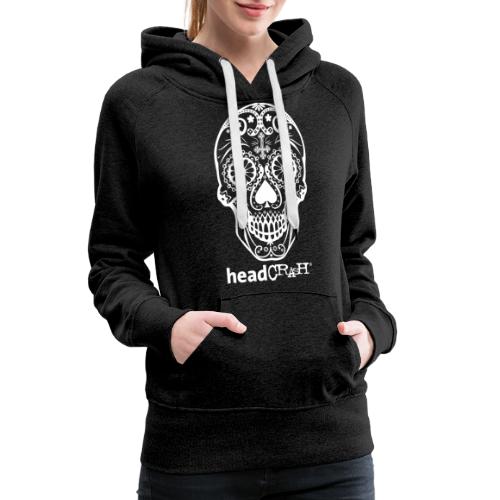 Skull & Logo white - Frauen Premium Hoodie