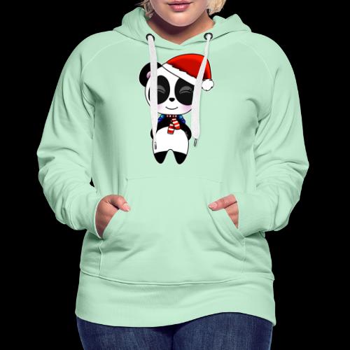 Panda noel bonnet - Sweat-shirt à capuche Premium Femme
