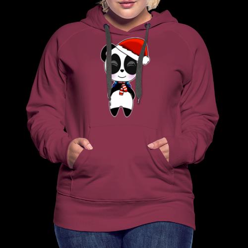 Panda noel bonnet - Sweat-shirt à capuche Premium Femme