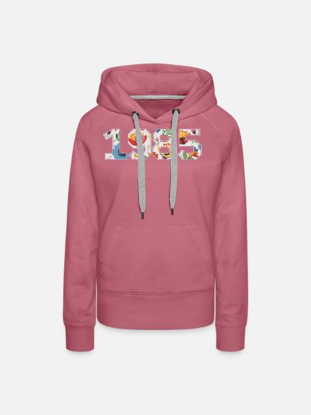 Blumen 1985 - 40-jähriges Jubiläum - Frauen Premium Bio Hoodie - Malve