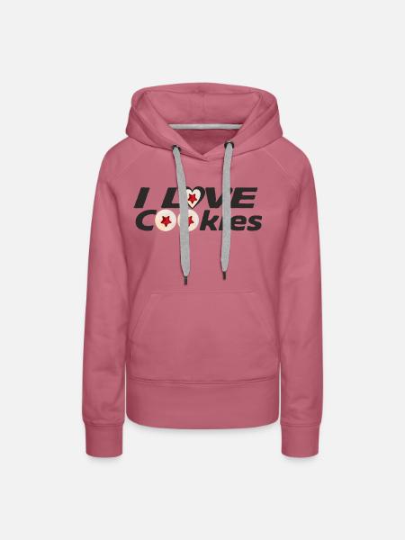Ich liebe Kekse - Frauen Premium Bio Hoodie - Malve