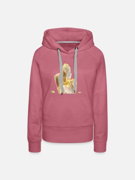 Kristall - Frauen Premium Bio Hoodie - Malve