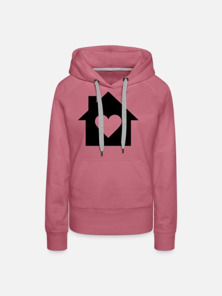 Zuhause - Frauen Premium Bio Hoodie - Malve