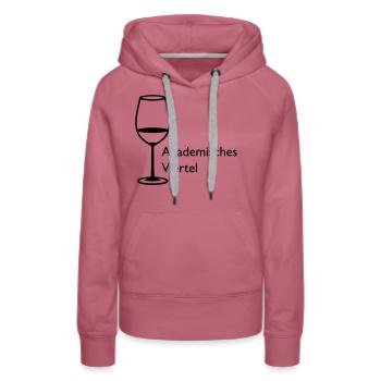 Akademisches Viertel - Frauen Premium Bio Hoodie - Malve - Vorne - Isabella (175cm)