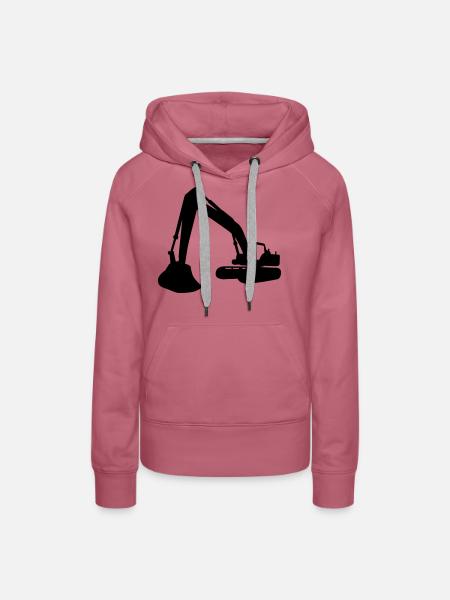 Bagger - Frauen Premium Bio Hoodie - Malve