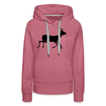 Chevreuil - Sweat à capuche Premium bio Femme - mauve - Devant - Isabella (175cm)