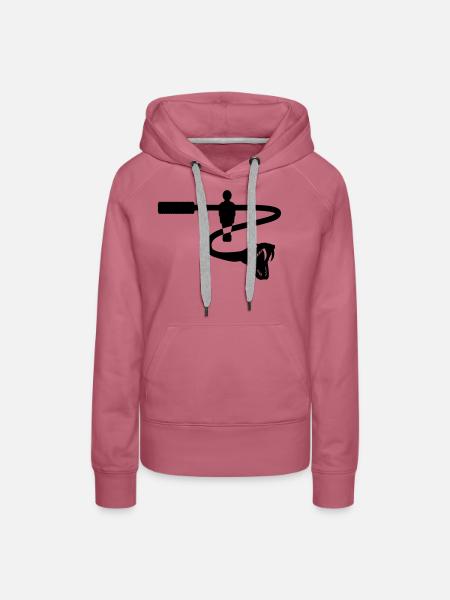 Tischfussball - Frauen Premium Bio Hoodie - Malve