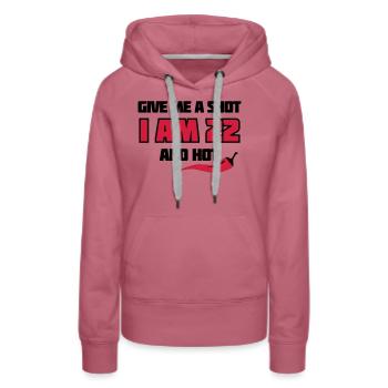 Anniversaire 22 - donnez-moi un coup de feu - le - Sweat à capuche Premium bio Femme - mauve - Devant - Isabella (175cm)