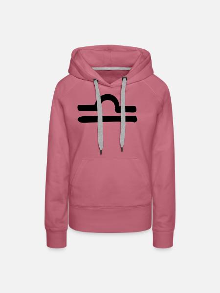 libra zodiac - Frauen Premium Bio Hoodie - Malve
