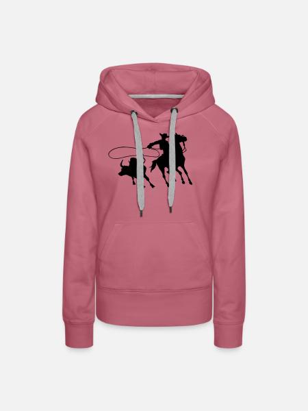 Cowboy - Frauen Premium Bio Hoodie - Malve