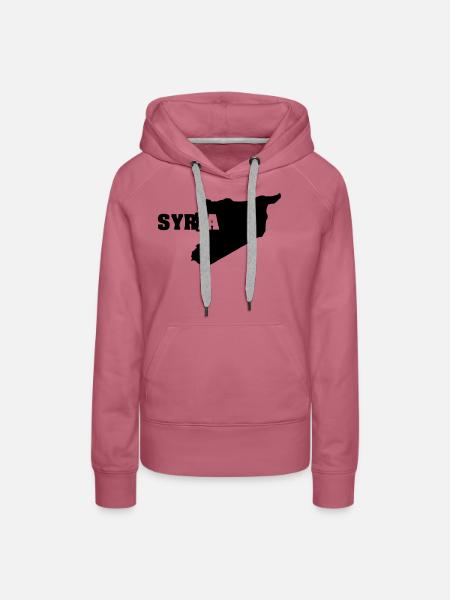 Syria (ID: 002004) - Frauen Premium Bio Hoodie - Malve
