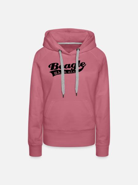 Beagle - Frauen Premium Bio Hoodie - Malve