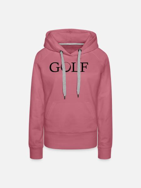 golf spielen - Frauen Premium Bio Hoodie - Malve