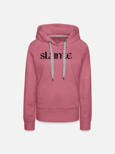 Slainte text de - Frauen Premium Bio Hoodie - Malve